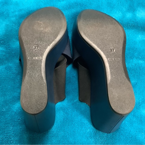 NR Rapisardi Color Block Leather Platform Sandals - Picture 6 of 10